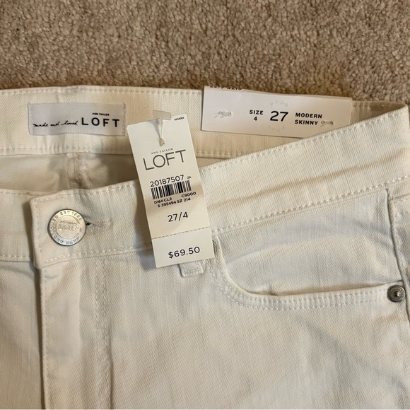 NWT - LOFT White Modern Skinny Jean - Picture 3 of 3